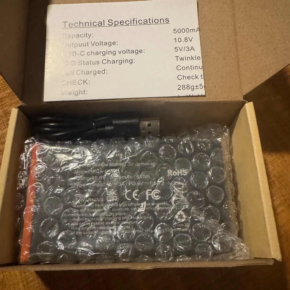 Rechargeable Battery for Moultrie Edge Series Trail Cameras, 5000mAh 54Wh